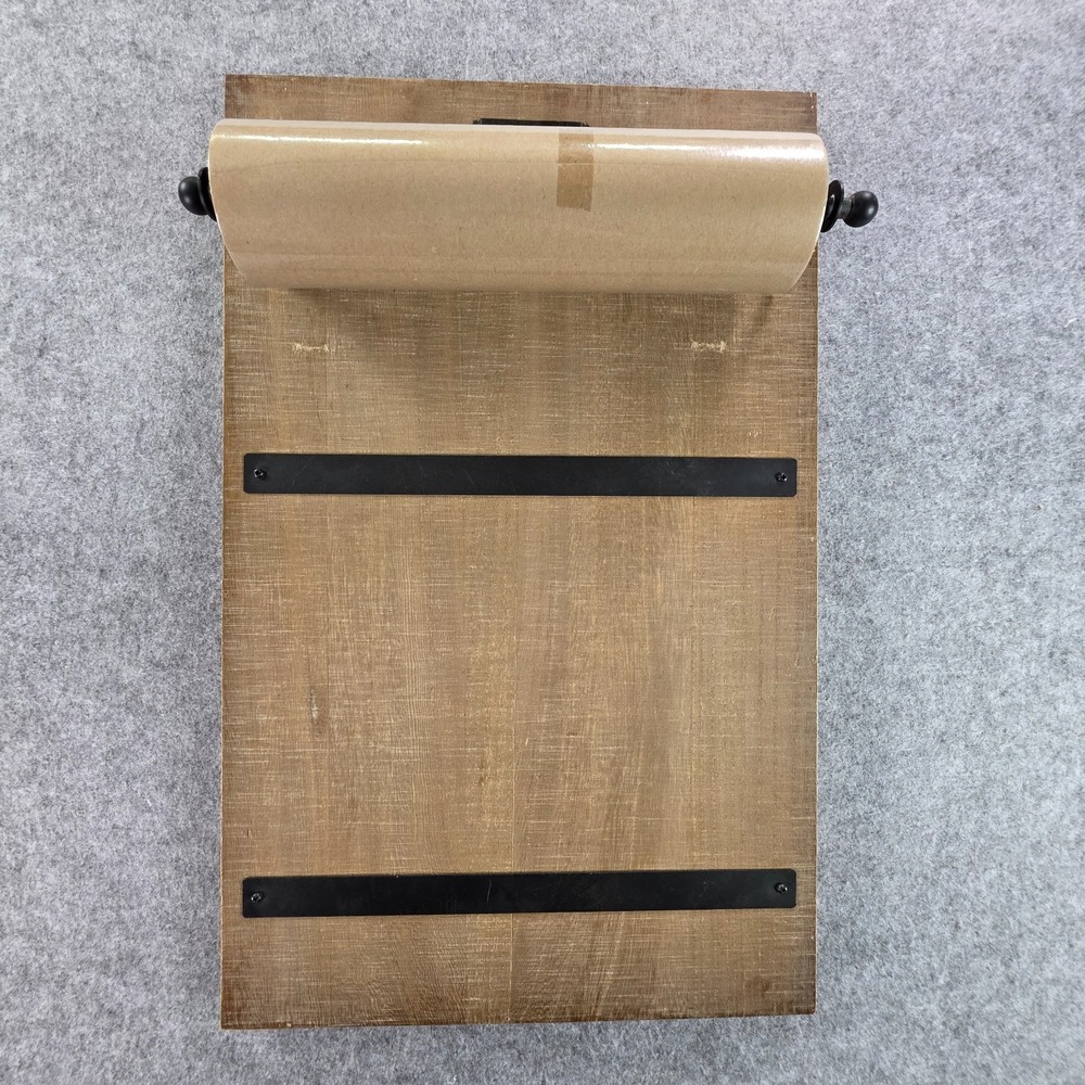 Rustic Wood Kraft Paper Roll Holder Wall Mounted Note Dispenser Message Board